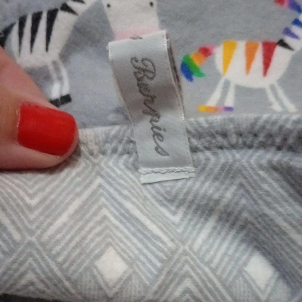 Mimi's Burpee's Gray Zebra Baby Burp Cloth